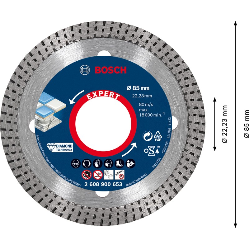 Bosch Professional 1 x Expert HardCeramic Diamond Cutting Discs (for