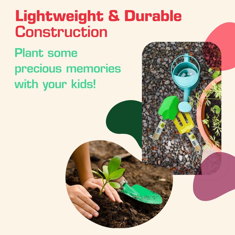Rugg Kids' Garden Hand Trowel, Mini Shovel with Wooden Handle,
