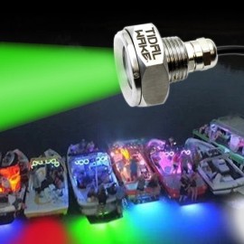 Tidal Wake IP68 Underwater 1/2" Standard Boat Drain Plug LED Light Green 74237