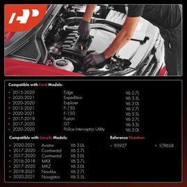 A-Premium - 6 bujías de iridio platino compatibles con Ford F-150 2015-2021, Edge 2015-2020, Fusion 2017-2019 y Lincoln MKX 2016-2018, Navigator 2020-2021 - V6 2.7L 3.0L 5L 5L