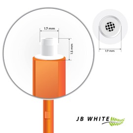 JB White Pack of 24 Orange Wax Filters for Hearing Aids - Compatible with Starkey Hear Clear, Behind-The-Ear, Noise Reduction, 1.5mm x 1.7mm