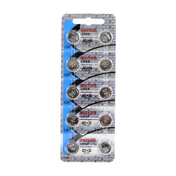 10 Pack Maxell Ag13 Lr44 357 Button Cell Battery