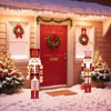 2Pcs Christmas Nutcracker Yard Signs Christmas Outdoor Yard Lawn Decorations