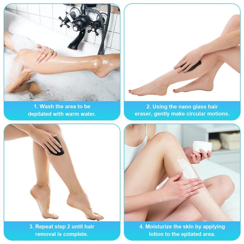 AOGOE 2 in1 Nano Glass Foot File & Hair Eraser,