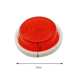 ZYAMY 6PCS Round Bicycle Rear Reflector Electric Vehicle License Plate Bolt Nut Mini Decoration Red Reflective Motorcycle License Plate Bolt Bicycle Reflector Rear Mudguard Brake Warners