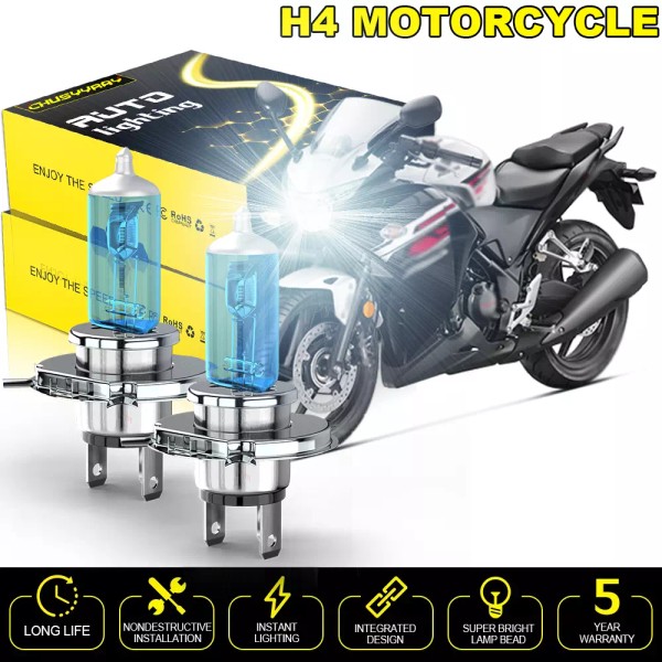 CHUSYYRAY Xenon Halogen Headlight H4 Bulbs Lights for Kawasaki Vulcan