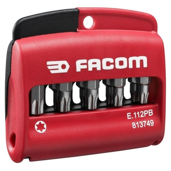 FACOM E.112 PB 11-teiliges Torx-Schraubendreher-Set, kompakt, 1/4 Zoll, mit Koffer