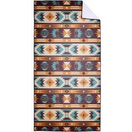 XSMEI Southwestern Aztec Geometric Beach Towel Extra Large 36"x72", Native American Microfiber Towels for Cruise Pool Travel Camping Picnic, Sand Free & Quick Dry, Thin & Lightweight
