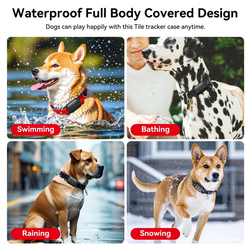 DDJ Dog Collar Holder for Tile Life360 Pro 2024 Bluetooth