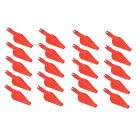 WOONEKY 8mm Plastic Arrow Tails 20 Pcs Integrated Tails Enhance Archery Accuracy Resistance