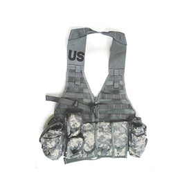 New US Army Military Tactical ACU Digital Camouflage FLC LBV Molle II FIGHTING LOAD CARRIER VEST + 9 POUCHES (3 Double Mag, 2 Triple, 2 Canteen, 2 Hand Grenade) Rifleman Set Ammo Ammunition GI USGI