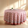 Cotton Print Club Block Print Tablecloth - Round Handmade Printed