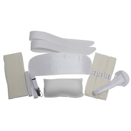 Hasegawa Kimono Dressing Accessories, 11-Piece Set, White (Obi Pillow, Front Plate, 2 Collar Cores, Kimono Belt, 3 Waist Straps, Date Tightening, Triple Strings, Clasp) Made in Japan, white