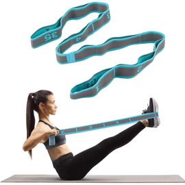 Banda De Resistencia, Ejercicio Para Fisioterapia, Yoga, RehabilitacióN Y En Casa, Metros Lavable,Correas Yoga Estirar,Cintas Elasticas Musculacion,Bandas Resistencia，Cintas Elasticas 9 grid 105*4 cm
