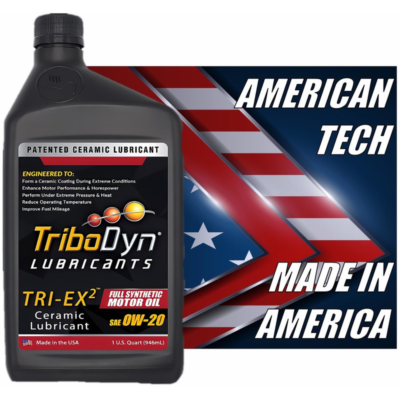 TriboDyn TRI-EX2 Synthetic Motor Oil with Ceramic Coating (0W-20, 1