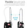 Fosmon TSA Accepted 3 Digit Combination Cable Lock for Suitcase,