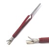 OdontoMed2011 Maroon Multi Function Cuticle Pusher Tweezer 7'' Acrylic Nail