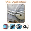 25Pcs 6mm Rubber Cushioned Cable Clamps 304 Stainless Steel Hose