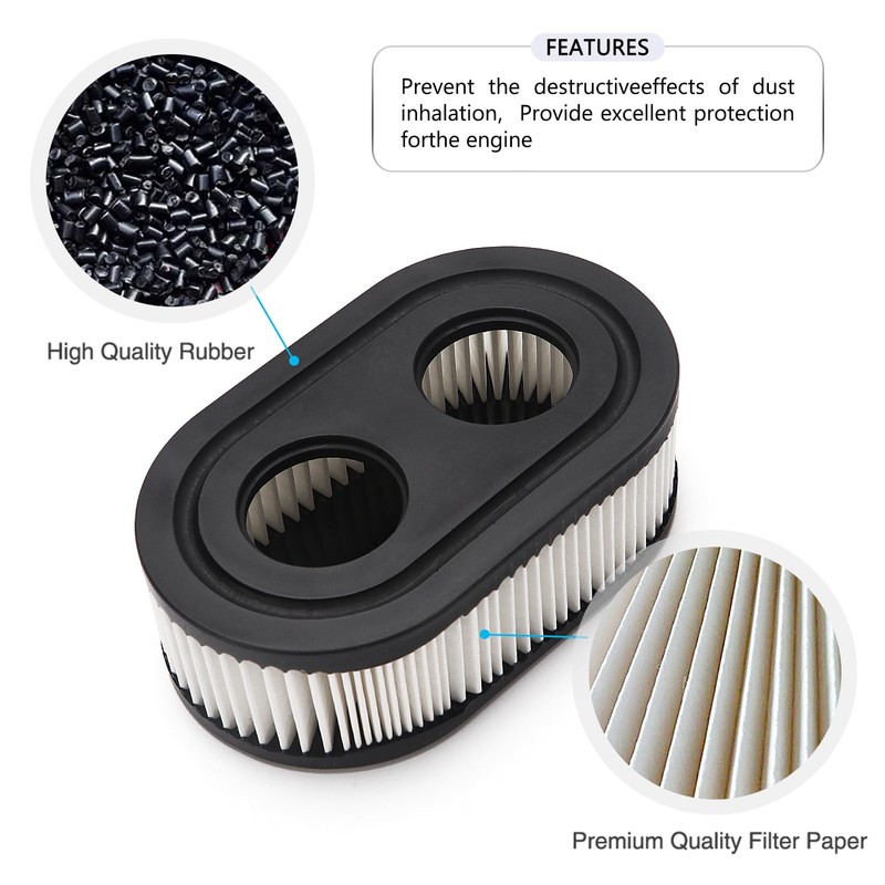 VooGenzek 2 x Lawnmower Air Filter and 2 x Spark
