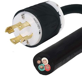 NEMA L14-30P to Roj Power Cord - 10 Foot, 30A, 125/250V, 10/4 SJOOW - Iron Box # IBX-0553-10