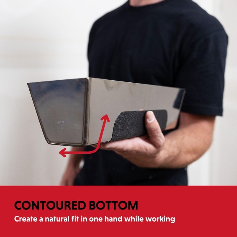 14" Non-Slip Contoured Stainless Steel Heliarc Mud Pan - Advance