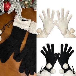 Knit Lovely Mitten Soft Plush Gloves With Fleece Wrist Cuff Detail For Children And Women Winter Photo Props Winter Gloves