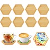 Pack of 8 Bamboo Mosaic Coasters, Bamboo Coasters, Mosaic Coasters,