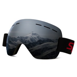 Cyxus Ski Goggles Frameless, OTG Overglasses 100% UV400 Protection Snow Goggles for Men & Women