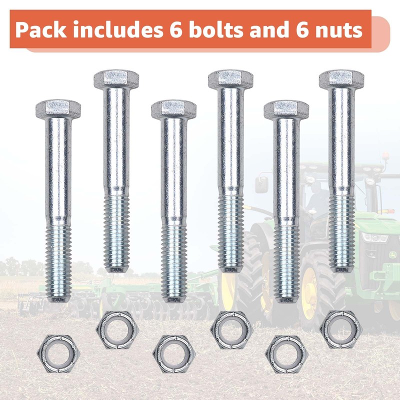 Grade 5 Shear Bolt Kit Compatible with Rotary Cutters &