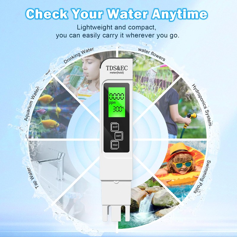 Water Testing Kits for Drinking Water- 4 in 1 TDS