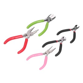 5 Piece Diagonal Curved Pliers Set Mini Tools Wire Wrapping Bead Jewelry Side Cutters