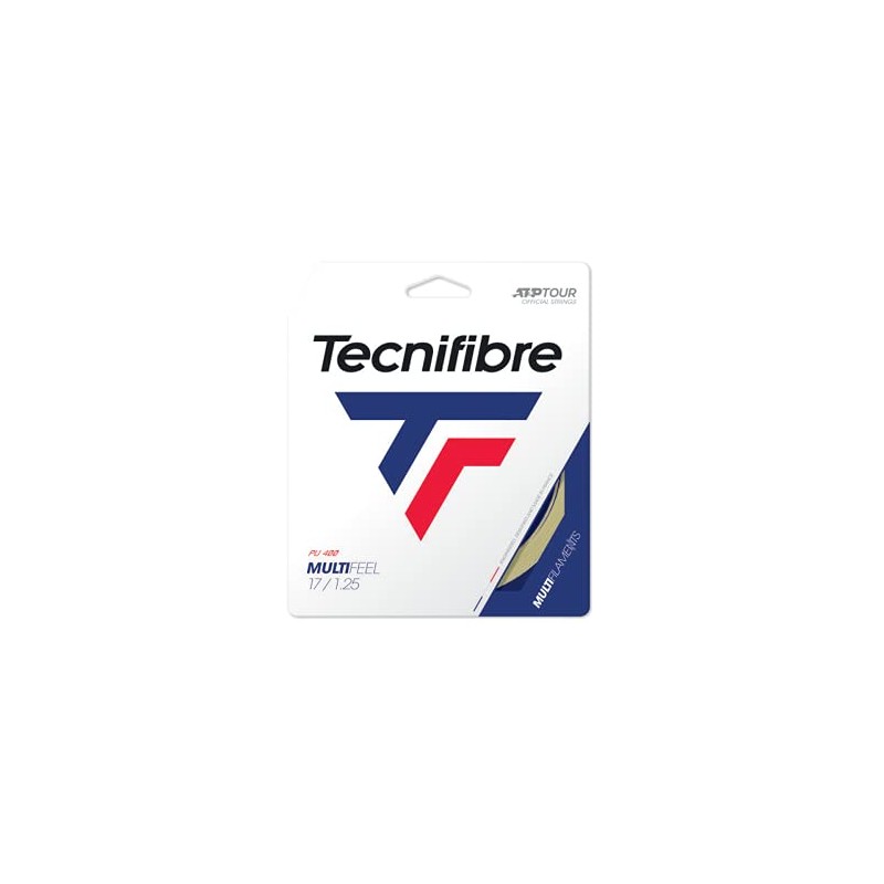 Tecnifibre Unisex – Adult's MULTIFEEL 1.25 Tennis Strings, Natural, 1.25