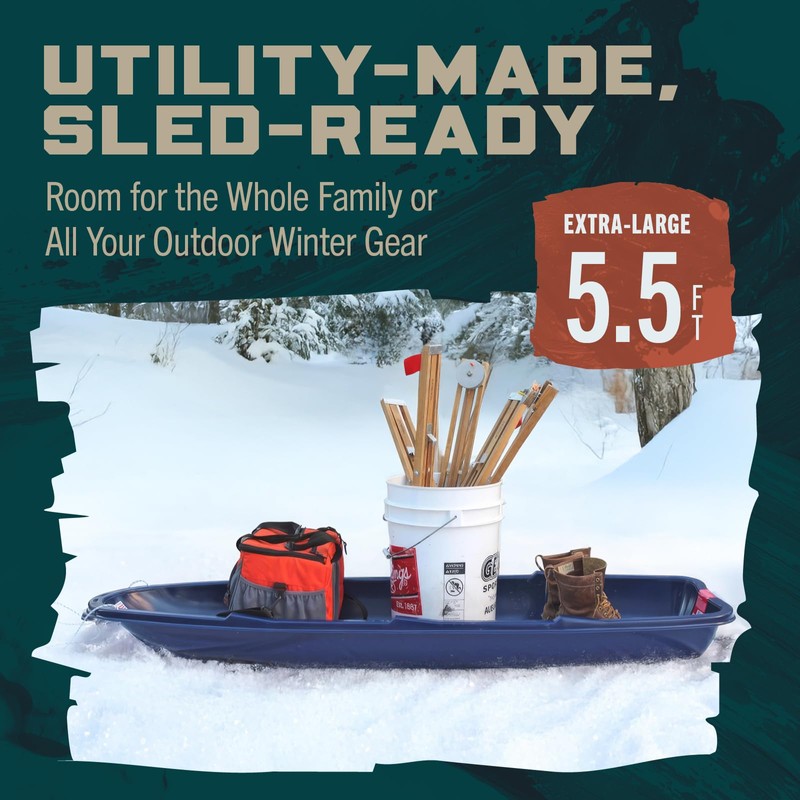 Flexible Flyer Winter Trek 3-Person Large Snow Sled – 5.5