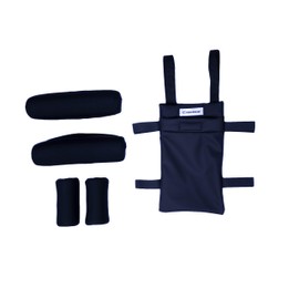 CRUTCHEZE Crutches Pads and Crutch Bag 5 Piece Set. Premium, Made in USA Underarm Pads, Hand Grips and Pouch - Surgery and Injury Recovery Accessories