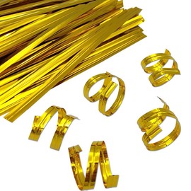 Twist Ties, 800pcs 4 In Metallic Twist Ties, Foil Twist Ties for Gardening Baking Party Gift Bags (Gold)