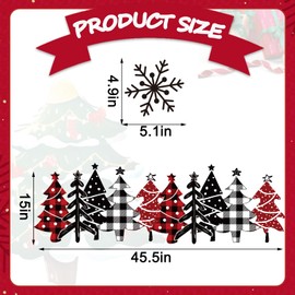 JarThenaAMCS 32Pcs Merry Christmas Garage Decoration Magnet Stickers Plaid Forest Snowflake Refrigerator Decals for Xmas Party Home Garage Door Car Decor
