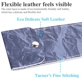 QIELIZI Adjustable Elastic Band Pen Holder for Notebooks, Pen Sleeve Pouch for Journals, Pencil Holder, Bible Planner Accessories, Cute Pencil Case(1-Blue)