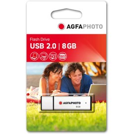 AgfaPhoto 10512 8 GB USB 2.0 Flash Drive - Silver