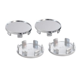 4pcs 54mm Dia Wheel Tyre Center Hub Caps Cover 6 Clips for Auto Vehicle (Chrome)