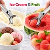 Stainless Steel Ice Cream Scoop with Trigger – Dual-Purpose Fruit