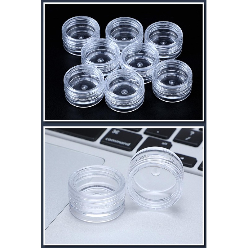 Case Small Divided Round Case Lip Case Capacity 5ml Set