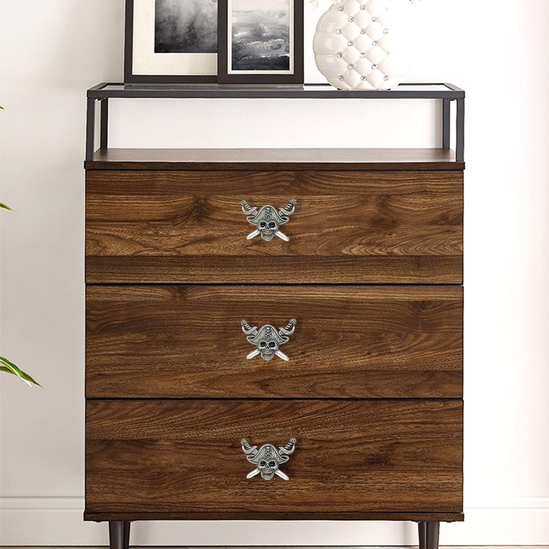 LLDYNW 4 pcs Pirate Knobs Beach Ocean Theme Cabinet Knobs