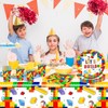 Building Block Party Tableware Set 61Pcs,Party Dinnerware Set for Kid's