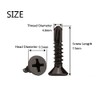 Black Self Drilling Screws M4.8 x 13 mm, Phillips Flat