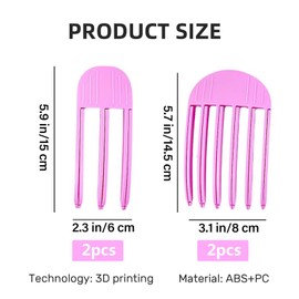 4 Stück Volumen Haarspangen für Fluffige Pony, Windgestaltungs-Stylingkamm für Flauschige Bangs spurlose Haarspange, Haarstyling-Werkzeuge Wurzelspangen für einen Natürlichen Voluminösen Look