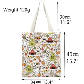 BNQL Homesteading Tote Bag Funny Homesteading Gifts Homesteader Homestead Gifts Farm Life Gifts Homemade Grocery Shopping Bag, Beauty Beast Tote Bag Blue, Large