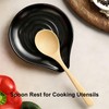 Porcelain Spoon Rest, 6.2" Large Drip Tray for Multiple Utensils,