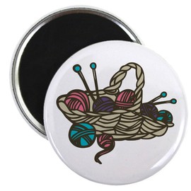 CafePress Yarn Basket Magnets 2.25" Magnet (100 pack)