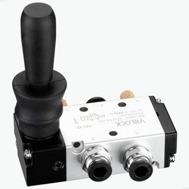 VIILOCK Pneumatic Air Hand Lever Valve, 5 Way 2 Position 1/4”NPT Solenoid Valve Manual Control Direct Driving Type Push-Pull 4H210-08
