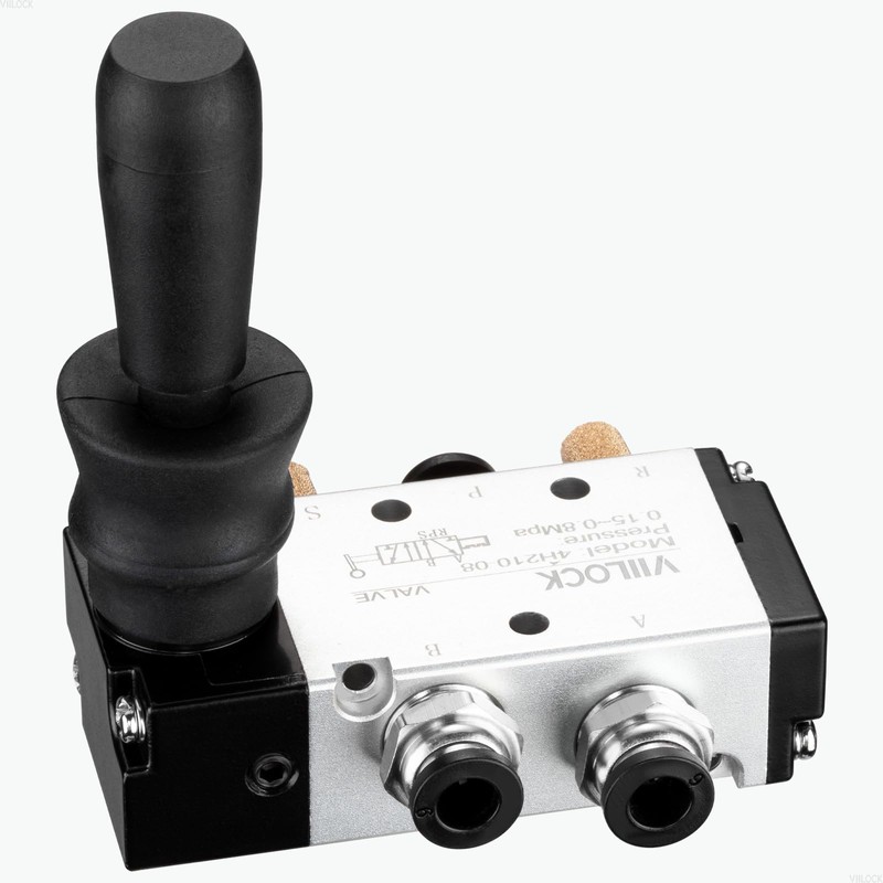 VIILOCK Pneumatic Air Hand Lever Valve, 5 Way 2 Position